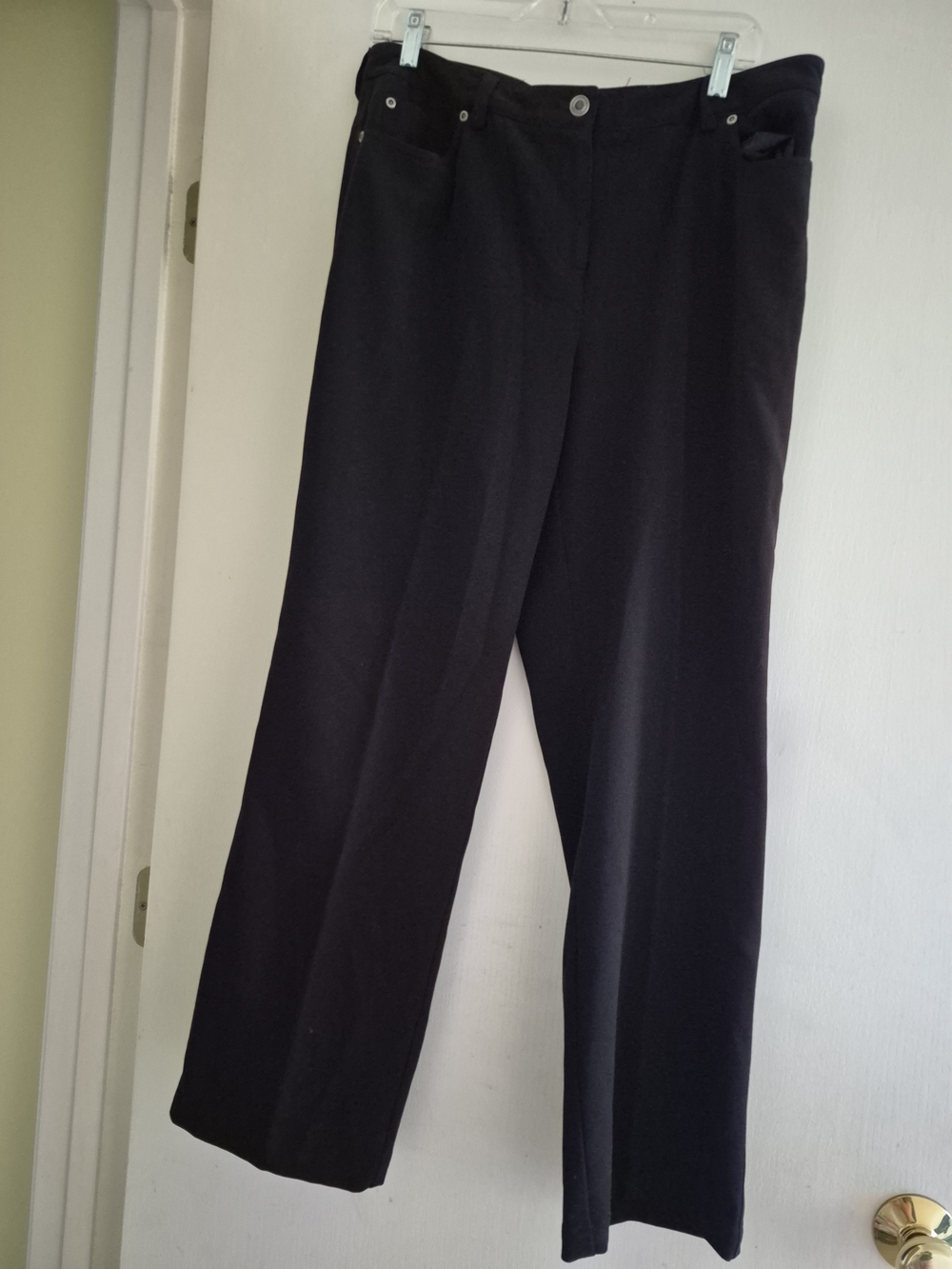 Rafaella Classic Women's Black Straight-Leg Pants Sz 14P